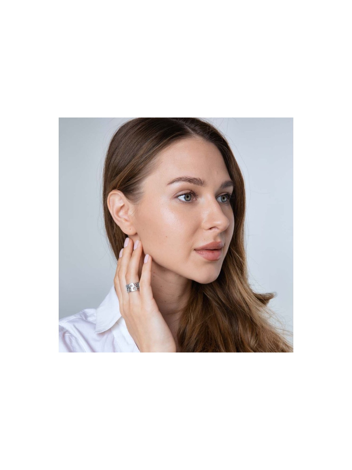 טבעת כסף סטרלינג עם חנוכיות נוצצות מגזרות... | טבעות יהודיות